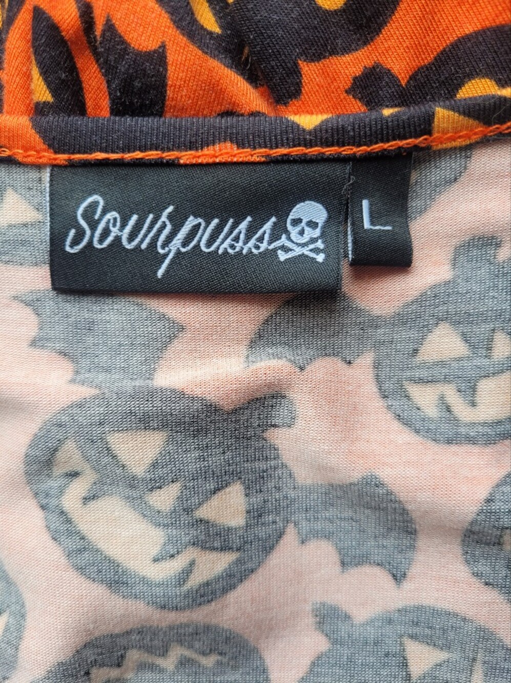 Sourpuss Batty Pumpkins Skater Dress, GUC, Size L - Picture 6 of 8